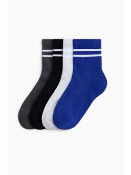H&M - Unisex Blue 5-Pack Sports Socks With Drymove
