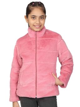 Cantabil - Girls Solid Coral Casual Jacket