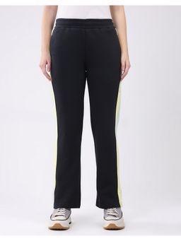 Monte Carlo - Navy Blue Cotton Blend Solid Regular Fit Trackpant