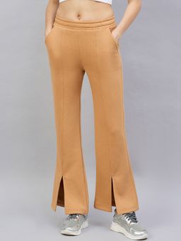 98 Degree North - Women Copper Fleece Flared Textured Trackpant