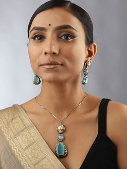 VENI - 18K Gold-Plated Stone Studded Jewellery Set