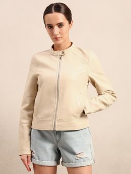 VERO MODA - Structured High Neck Jacket - Off White