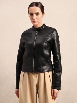 VERO MODA - Structured High Neck Jacket - Black