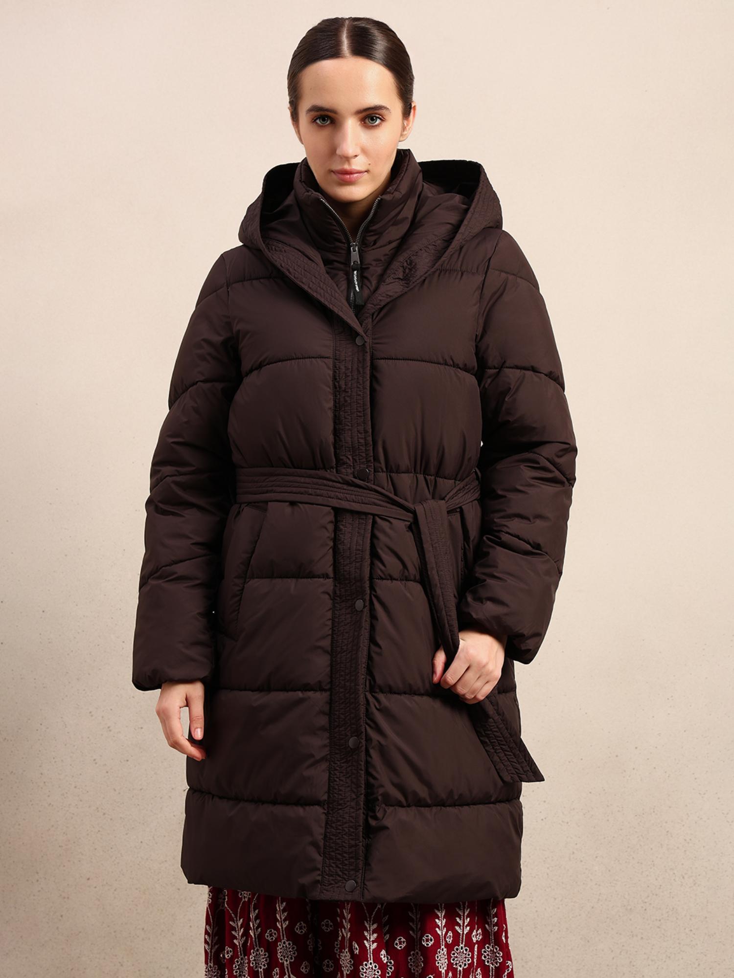 vero moda Hooded Puffer Overcoat with Belt-picture-17