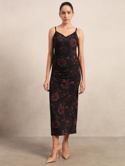 VERO MODA - Black Floral Slip Dress