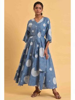 W - Blue Polka Dots Dress