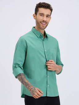 Style Quotient - Men Green Regular Casual Shirt