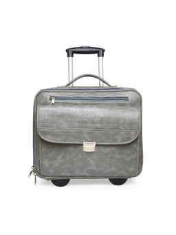 MBOSS - Faux Leather 2 Wheel Overnighter Laptop Trolley Travel Bag