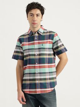 United Colors of Benetton - Men Multi-Colour Pure Cotton Relaxed Fit Shirt