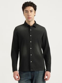 United Colors of Benetton - Men Black Pure Cotton Regular Fit Shirt