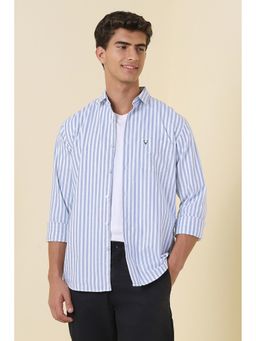Allen Solly - Men Blue Cotton Regular Fit Shirt