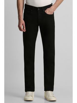 Louis Philippe - Men Black Cotton Blend Slim Fit Jeans
