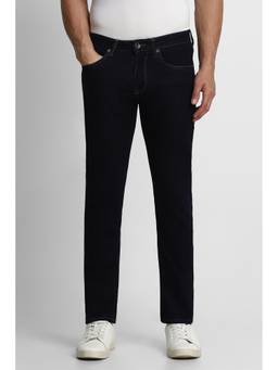 Louis Philippe - Men Black Cotton Blend Slim Fit Jeans