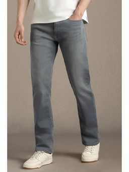 Louis Philippe - Men Grey Cotton Blend Regular Fit Jeans