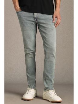 Louis Philippe - Men Blue Cotton Blend Regular Fit Jeans