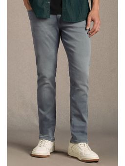 Louis Philippe - Men Grey Cotton Blend Skinny Fit Jeans