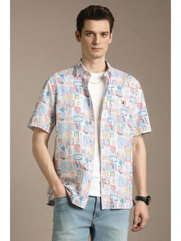 Louis Philippe - Men White Cotton Regular Fit Shirt