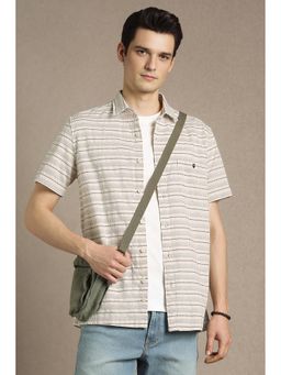 Louis Philippe - Men White Cotton Regular Fit Shirt