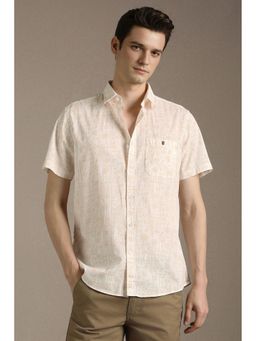 Louis Philippe - Men White Cotton Regular Fit Shirt