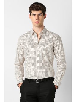 Peter England - Men Yellow Cotton Regular Fit Shirt