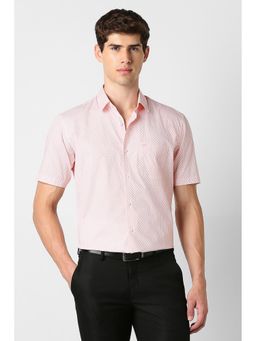 Peter England - Men Pink Cotton Regular Fit Shirt