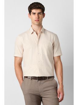 Peter England - Men Yellow Cotton Regular Fit Shirt