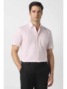 Peter England - Men Pink Cotton Regular Fit Shirt