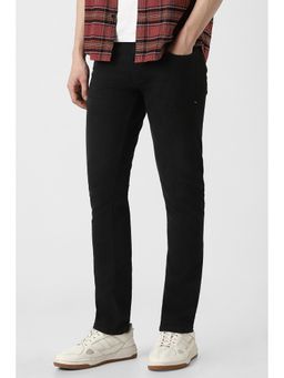 Peter England - Men Black Cotton Blend Slim Fit Jeans