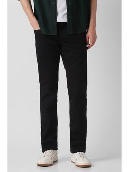 Peter England - Men Black Cotton Blend Slim Fit Jeans