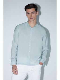 Van Heusen - Men Blue Cotton Regular Fit Shirt