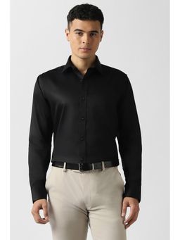 Van Heusen - Men Black Cotton Regular Fit Shirt