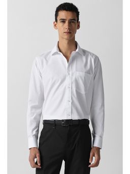 Van Heusen - Men White Cotton Regular Fit Shirt