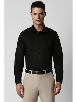 Van Heusen - Men Black Cotton Regular Fit Shirt