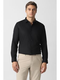 Van Heusen - Men Black Cotton Regular Fit Shirt