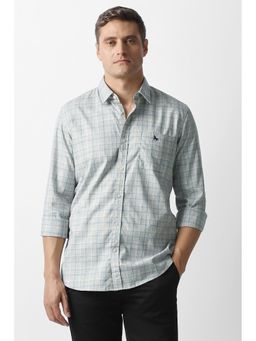 Van Heusen - Men Blue Cotton Regular Fit Shirt