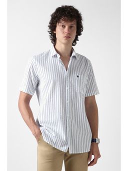 Van Heusen - Men White Cotton Regular Fit Shirt