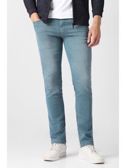 Van Heusen - Men Blue Cotton Blend Slim Fit Jeans