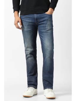 Van Heusen - Men Blue Cotton Blend Slim Fit Jeans