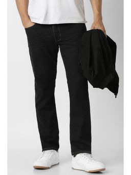Van Heusen - Men Black Cotton Blend Slim Fit Jeans