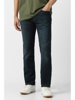 Van Heusen - Men Navy Blue Cotton Blend Slim Fit Jeans