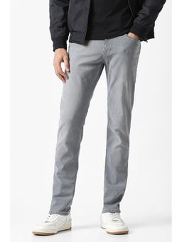 Van Heusen - Men Grey Cotton Blend Skinny Fit Jeans