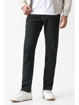 Van Heusen - Men Black Cotton Blend Skinny Fit Jeans