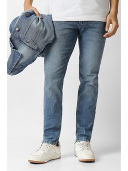 Van Heusen - Men Blue Cotton Blend Skinny Fit Jeans