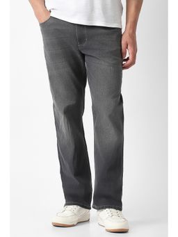 Van Heusen - Men Grey Cotton Blend Bootcut Fit Jeans