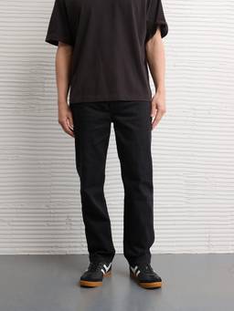 American Eagle - Men Black Cotton Blend Straight Fit Jeans