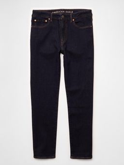 American Eagle - Men Navy Blue Cotton Blend Slim Fit Jeans