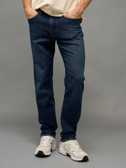 American Eagle - Men Navy Blue Cotton Blend Slim Fit Jeans