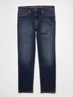 American Eagle - Men Navy Blue Cotton Blend Straight Fit Jeans