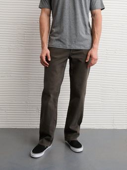 American Eagle - Men Olive Cotton Blend Bootcut Fit Jeans