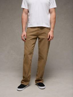 American Eagle - Men Brown Cotton Blend Bootcut Fit Jeans